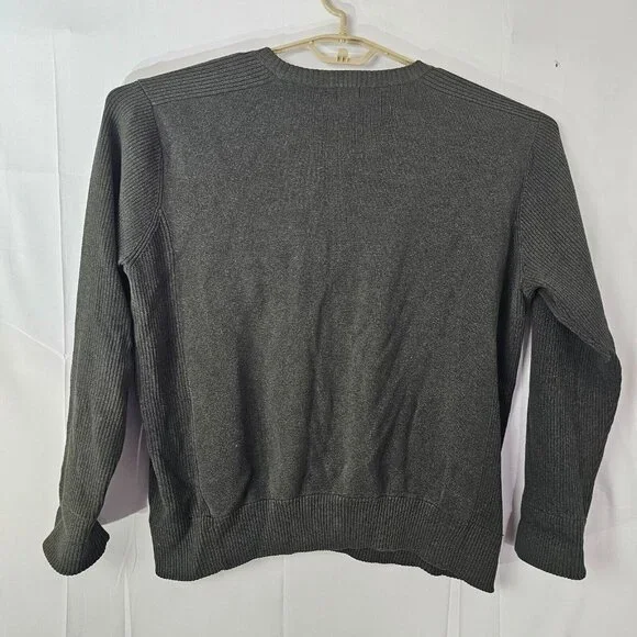 Levi's Sweater Mens Large Green Ribbed Shoulders Cotton Pullover Top - Picture 2 of 9